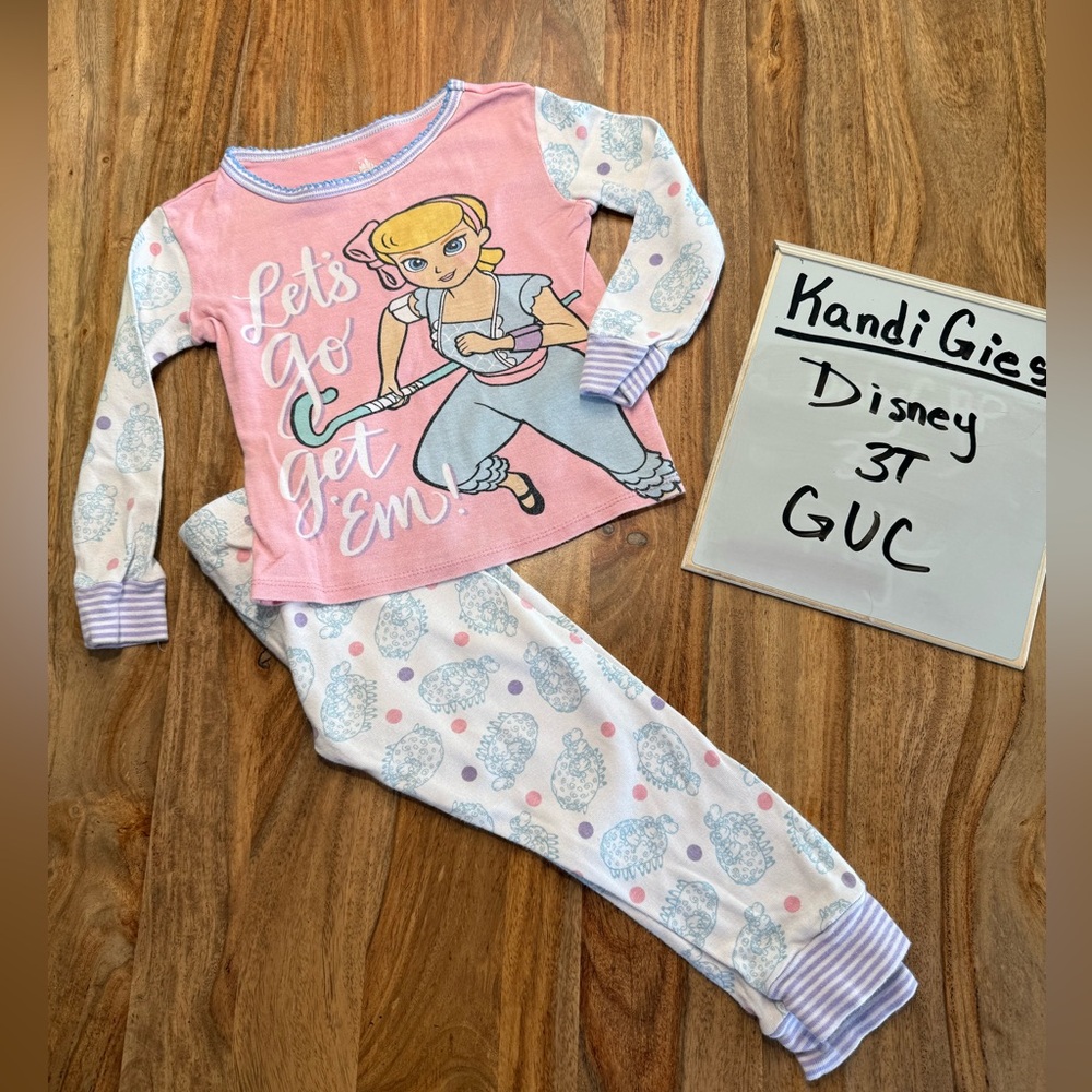 Disney Pink and White Toy Story Bow Peep Character Pajama Set